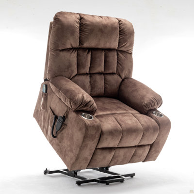 Fauteuil relevable pour les personnes grandes et grandes avec des pieds peu pratiques: canapé relevable en mousse à haute densité avec chaleur et massage, 2 poches, 2 porte-gobelets, 2 télécommandes, 2 moteurs OKIN