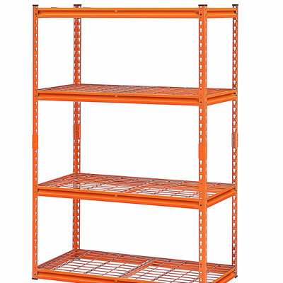 Tablettes de rangement Étagères de garage robustes réglables à 4 niveaux 2400 lb