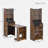 Mid-century Multi-use Extenable Cabinet Desk With Storage Peg Board, Storage Cabinet With Sliding Glass Doors, Led Light, Free Cat Cushion And Cat Toy