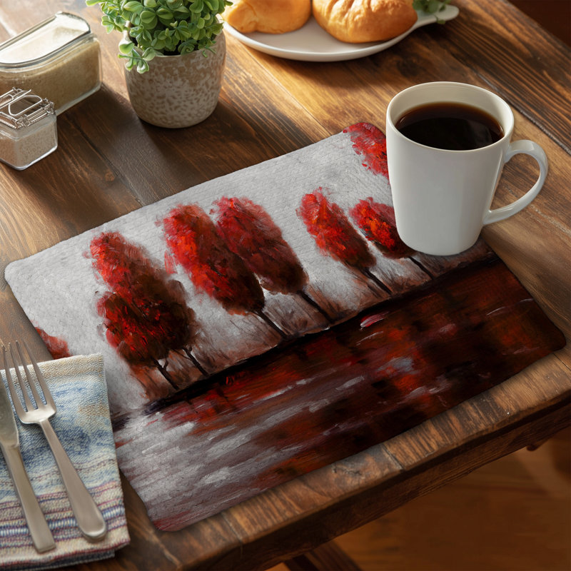 Napperon Red Trees