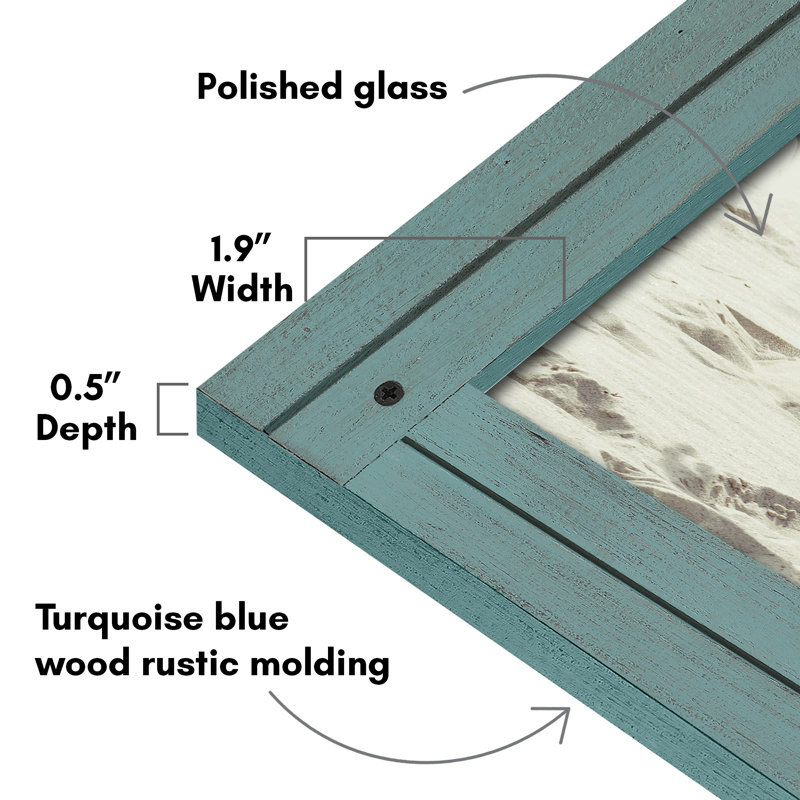 Turquoise Blue 16x20 Rustic Wood Picture Frame
