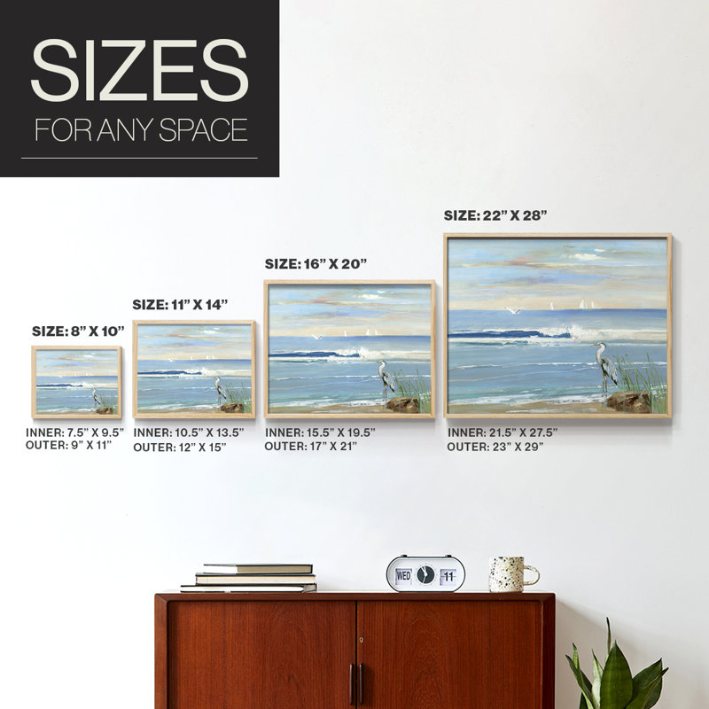 Sunrise Bay - Impression encadrée - Restickable, H 8 po x l 10 po, Naturel