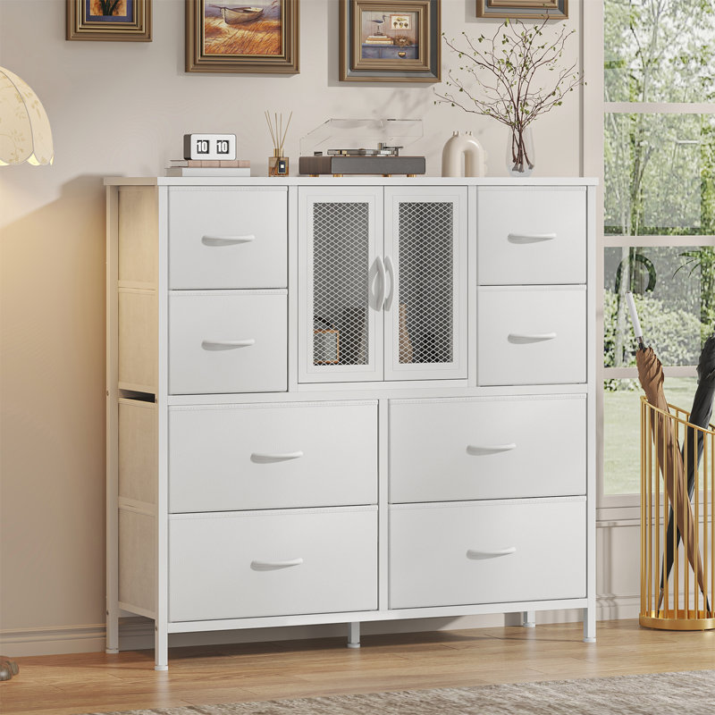 Steel 2 - Door Rectangle Accent Cabinet, White