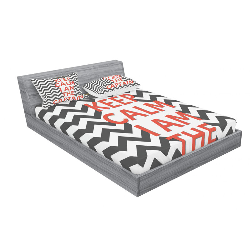 Microfiber Chevron Sheet Set, Queen Sheet Set with Fitted Sheet