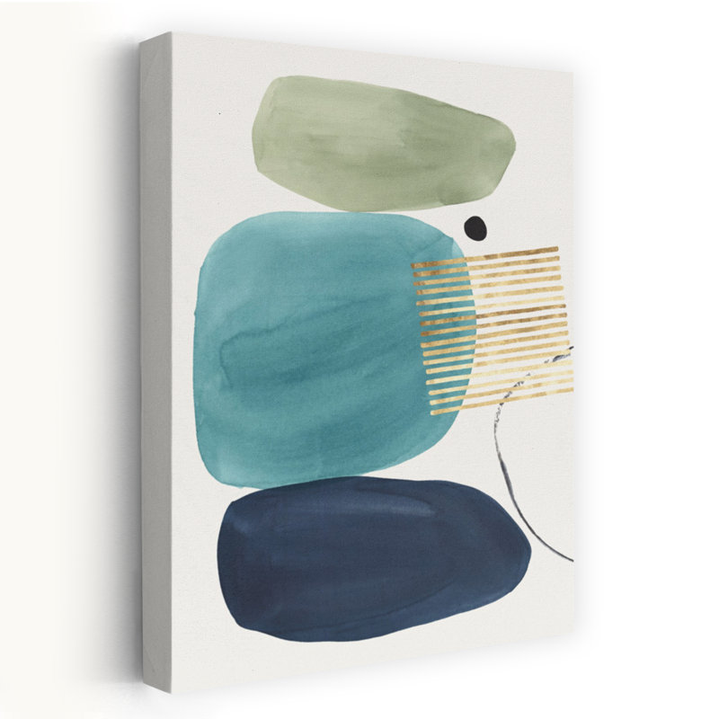 «Pistachio Dreams II», art géométrique abstrait moderne, H 24 po x l 16 po