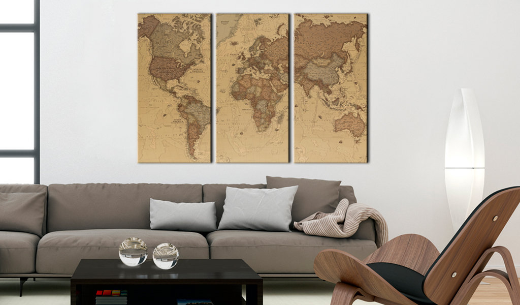 Leinwandbild - Stylish World Map