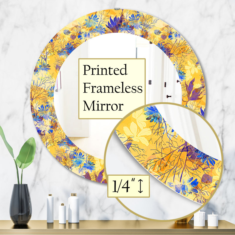 Miroir décoratif Imprints Flowers and Herb Glam, H 31,5 po x l po