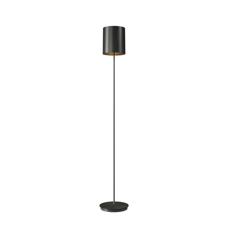 Cylindrical 62.99'' Traditional Floor Lamp, Charcoal