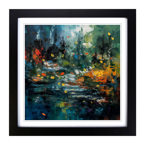 17 Stories Pond Abstract Expressionism No.1 - Single Picture Frame Art ...