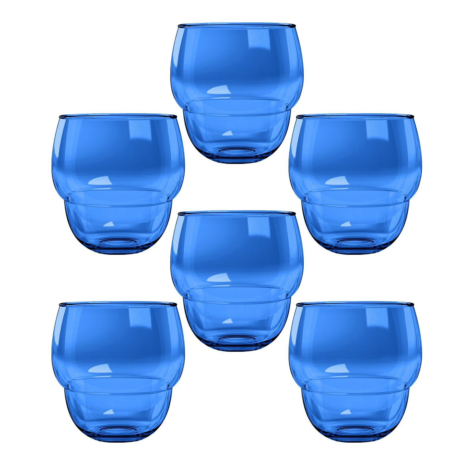 Tarhong Stacking Bubble Tumbler, 14 Oz., Blue