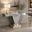39.17 " W Glass Top Console Table