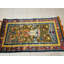 Tapis argent antique en soie