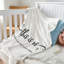 Jeté en molleton blanc ultra doux en flanelle blanche, imprimé recto Story Home-130086114