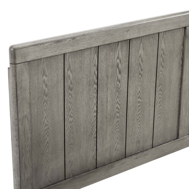 Gray Twin Rubberwood Tufted Upholstered Headboard