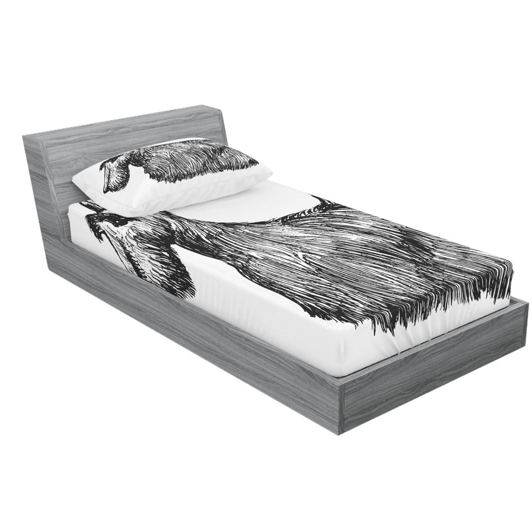 Dog Microfiber Sheet Set Ambesonne 