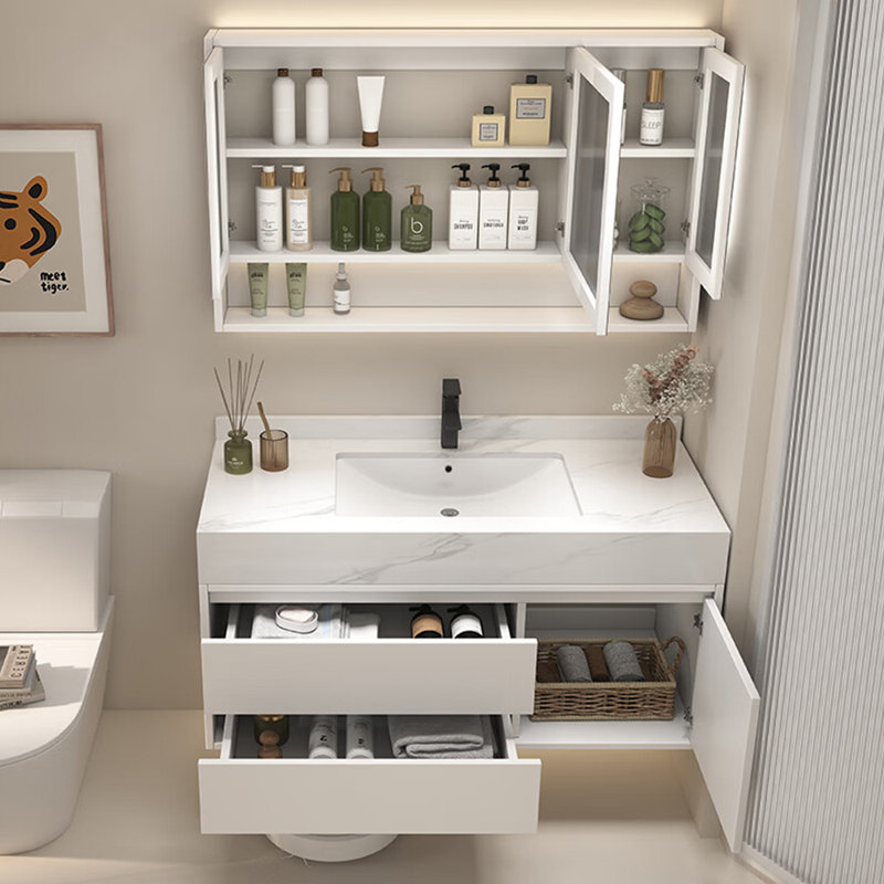 Armoire de salle de bain légère et luxueuse