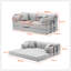 Canapé-lit convertible, canapé-lit pliant en tissu mélangé bicolore avec structure de forme fixe, canapé-lit de salon pour salon (noir moucheté)