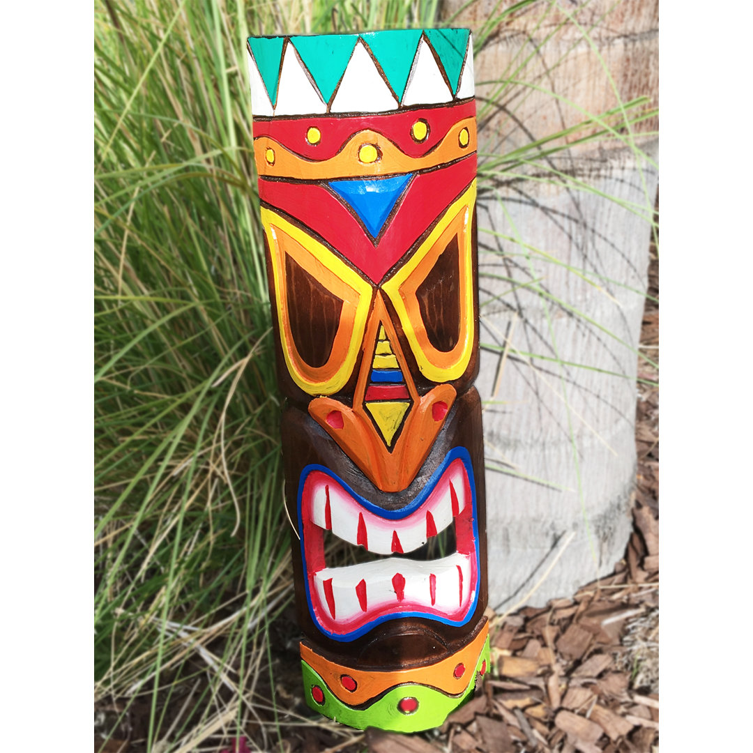20" H Tiki Mask Hawaiian Tropical Wall Decor Backyard X-Scapes