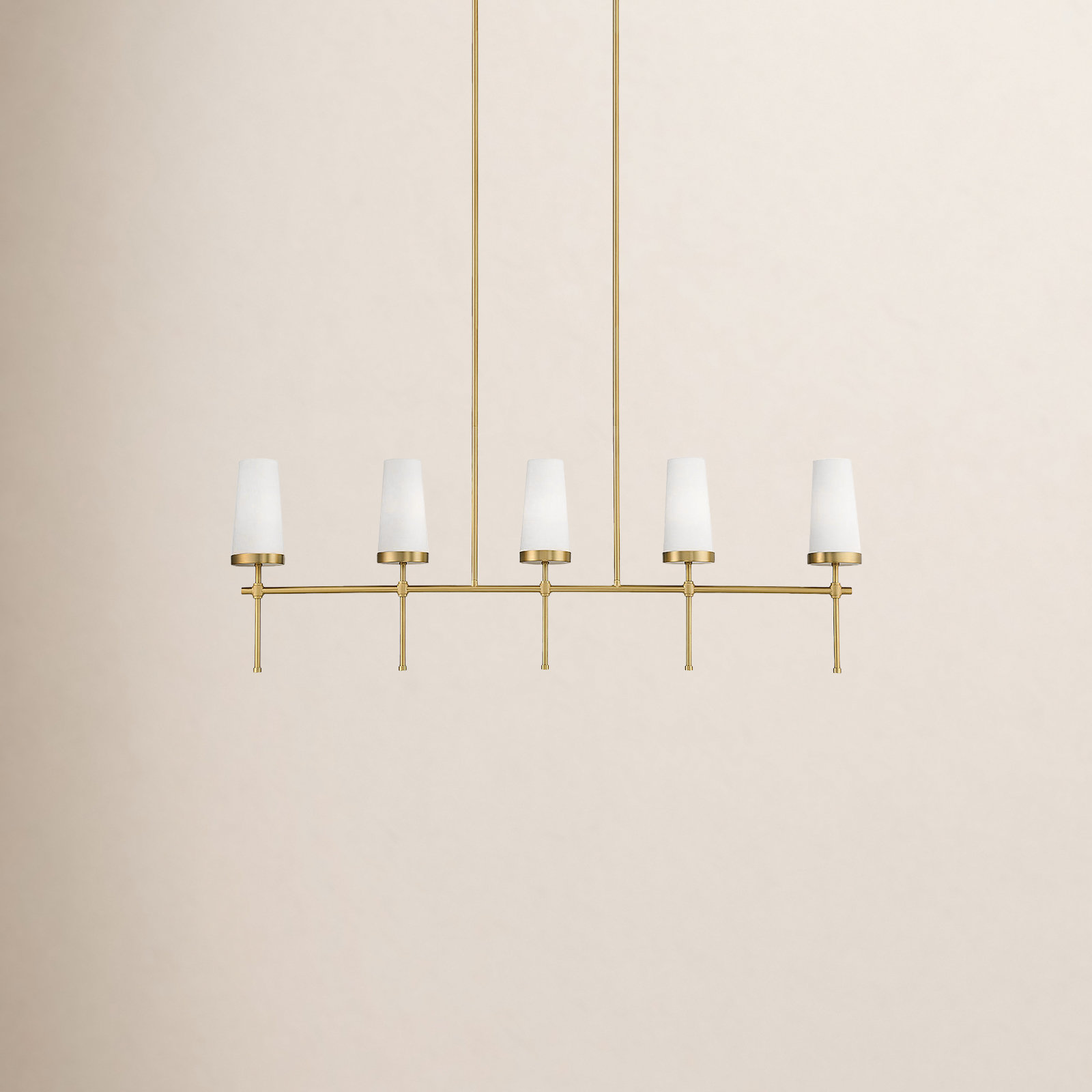 Doloris 5 Light Glass Pendant, Brown