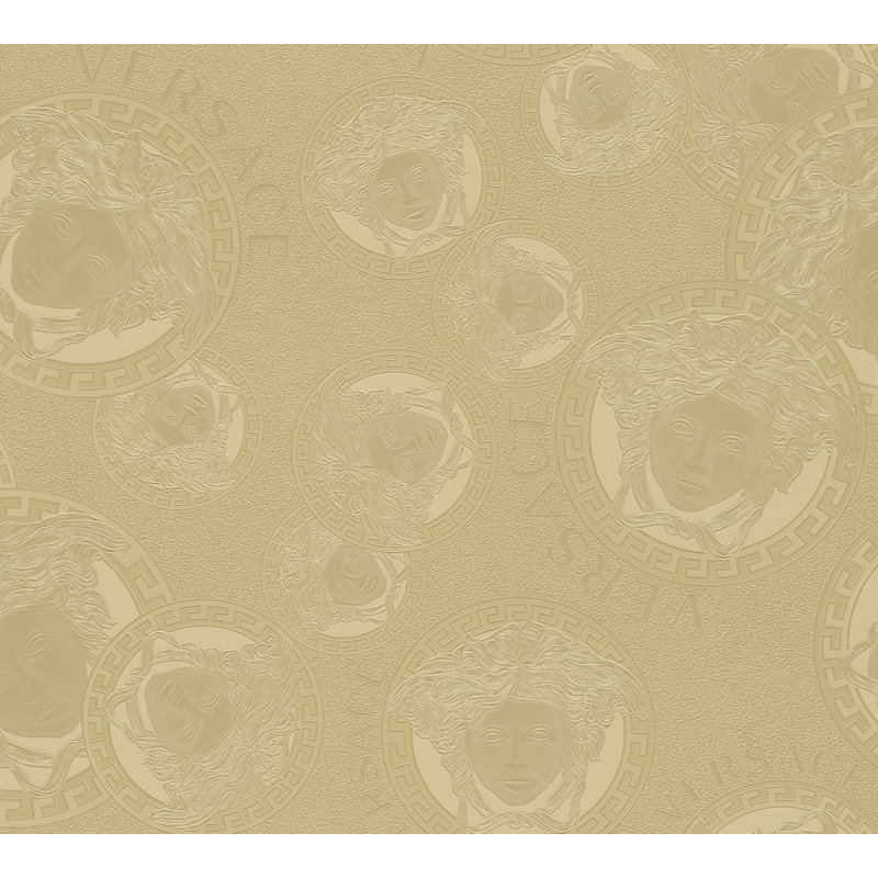 Versace Foil Gilded Age Unpasted Vinyl Wallpaper, Gold