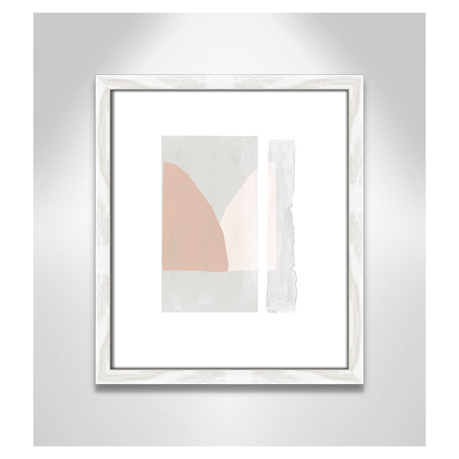 Soft and Light - Painting Print, White Wood Framed Paper, 15" H x 13" W x 0.75" D