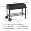 Lit de jardin surélevé noir, bac à fleurs en métal galvanisé de 42,5 po x 19,5 po x 31,5 po (31,97 lb), surélevé avec des pieds (2 roues) - idéal pour la cour / jardin / patio / balcon, acier inoxydable de 0,8 mm, trous de bonde supplémentaires , Comprend les étiquettes / gants / outils / sac