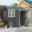 Garden 7 ft. W 6 ft. D Polypropylene Plastic,Galvanised Steel Sloped Storage Shed