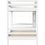 Lit superposé simple au-dessus de pin en bois massif de pin, caractéristique convertible, couleur blanche, garde-corps pleine longueur, 3 marches, sans sommier, lit en bois amovible peu encombrant, hauteur de rangement de 11,81 po pour la chambre à coucher