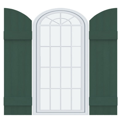 Vinyle de taille moyenne Mid-America à quatre planches jointes avec volets arqués