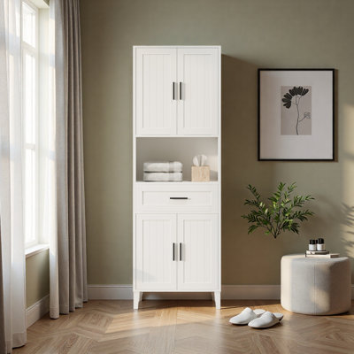 Grande armoire autoportante de 70,9 po de hauteur avec tiroir