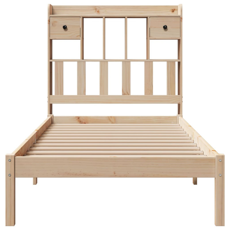 Neerings Solid Wood Storage Bed, 31cm H x 195.5cm W x 80.5cm D, Brown