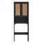 Armoire de rangement autoportante au-dessus de la toilette avec portes en rotin-130672509