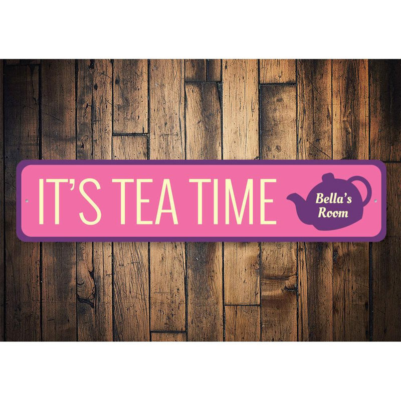 Plaque en aluminium Tea Time, H 6 po x l 24 po x P 0,063 po