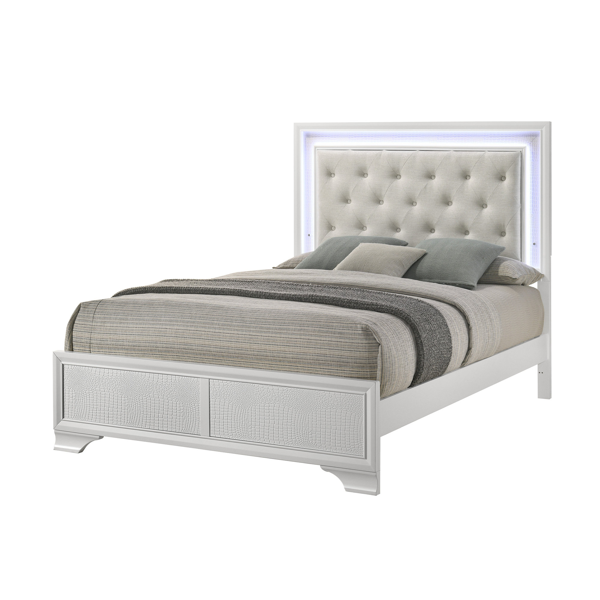 Stunning Tufted Textured Headboard For Sectional Sofas image