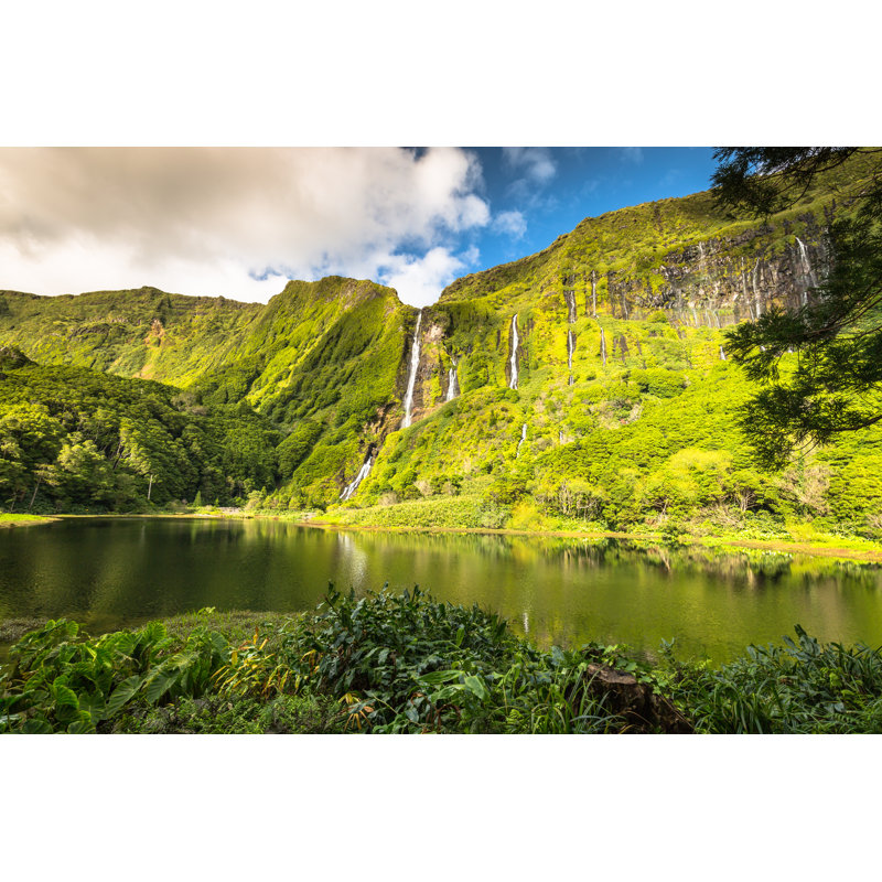 Waterfalls, Flores Island - Wrapped Canvas Print, 20cm H x 30cm W x 3.8cm D