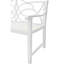Banc de patio extérieur en métal blanc