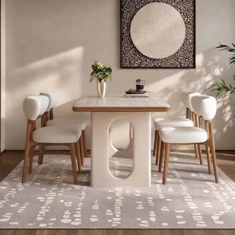 Table de salle à manger moderne française, H 29,53 po x L 62,99 po x l 31,5 po