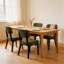 Ensemble de 2 chaises de salle à manger modernes sans accoudoirs, vertes, en bois massif - Chaises d'appoint polyvalentes pour la salle à manger, la cuisine ou le salon