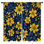 Rideaux de fenêtre à fleurs jaunes et bleus transparents et obscurcissant - 2 panneaux