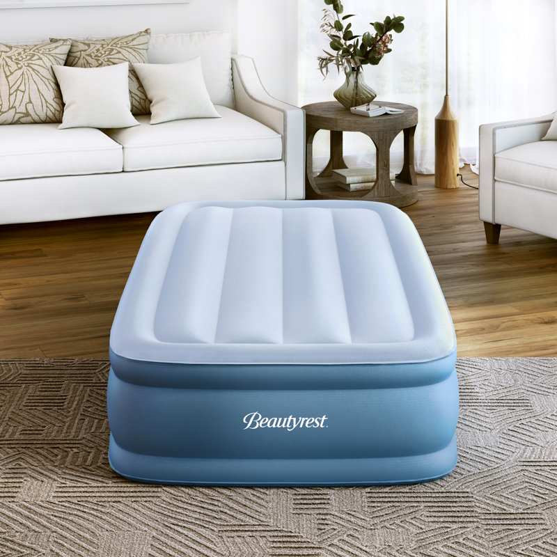 Beautyrest Sensa-Rest Inflatable Air Mattress with Anti-Leak Built-in Pump, Blow up guest bed, Twin