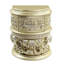 Table de chevet 2 tiroirs en argent champagne