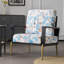 Fauteuil Art avec rembourrage en mousse et tissu d'ameublement traditionnel américain