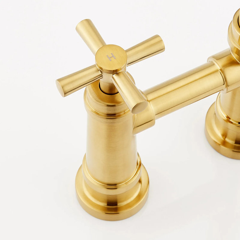 Ailey Bridge Kitchen Faucet with Side Spray, Brushed Gold