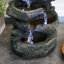  Fontaine de table empilable en polyrésine avec DEL