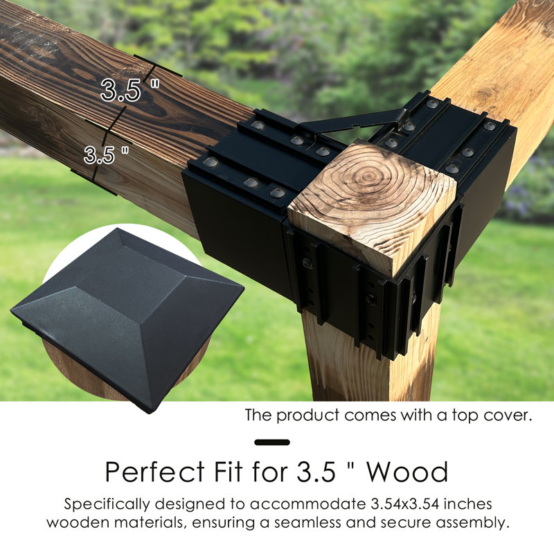 Supports de pergola Kozyard, ensemble de 4 supports de coin à angle droit 3 directions 