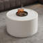 Table basse ronde en cuir PU avec plateau en verre trempé Katherine-131074642