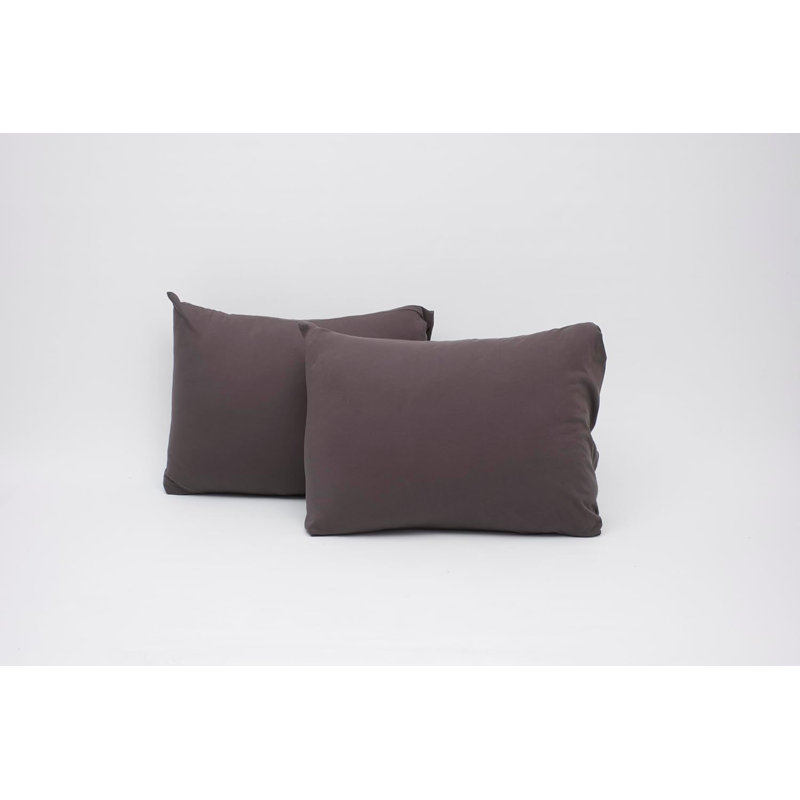 100% Cotton Jersey Knit Pillowcases, Anthracite, Queen Pillowcase