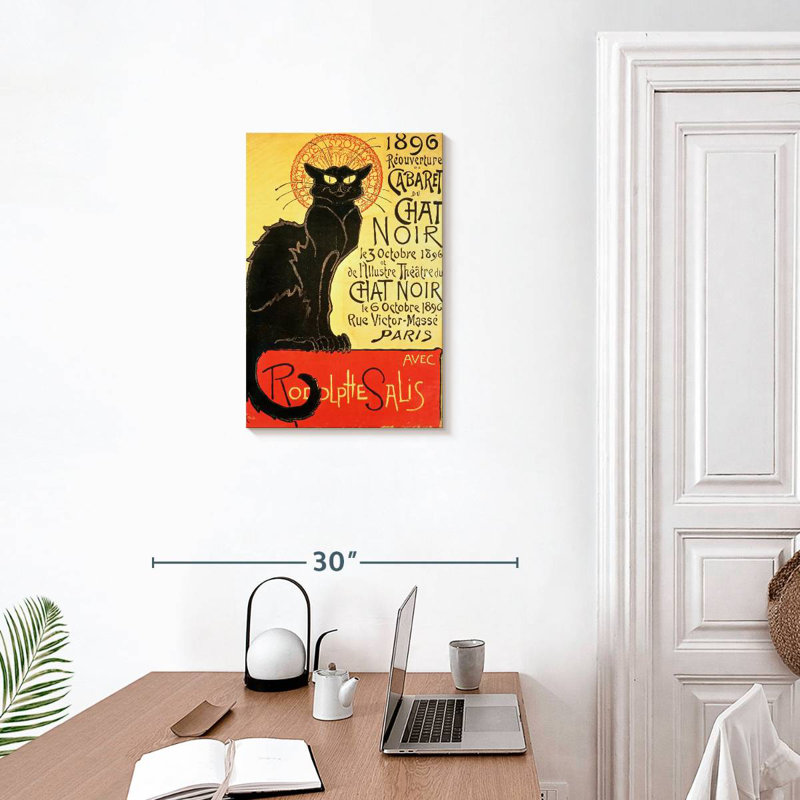 Réouverture du cabaret Chat Noir 1896, H 24 po x l 16 po