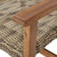 Ensemble de fauteuils club d'extérieur en bois d'acacia avec cadre en bois d'acacia, ensemble de 2 pièces