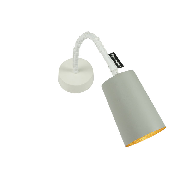 Armed Sconce, Grey/Gold